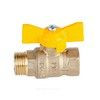 Кран шаровой латунь никель газ Стандарт Ду 15 Ру40 ВР/НР полнопроходной бабочка Dist Н421Б — 7