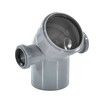 Отвод PP-H с выходом левый и правый серый Дн 110х50х50х87гр б/нап в/к RTP (РосТурПласт) 36682, миниатюра — 2