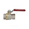 Кран шаровой DADO латунь никель R910 Ду 50 Ру35 ВР полнопроходной рычаг красный Giacomini R910X028 — 2