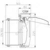Клапан обратный канализационный коричневый Дн 110 б/нап с заслонкой из нерж стали, монтажным лючком HL 710 — 3