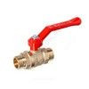 Кран шаровой латунь Стандарт 223 аналог 11б27п1 Ду 15 Ру40 НР рычаг красный ГАЛЛОП 107290, миниатюра — 0