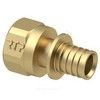 Муфта для PE-X/PE-RT труб аксиальная латунь Дн 16х1/2" ВР RTP (РосТурПласт) 28301