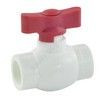 Кран шаровой PP-R красн Дн 20 внутренняя пайка бабочка Стандарт RTP (РосТурПласт) 14976