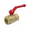 Кран шаровой латунь Крепыш 320 аналог 11б27п1 Ду 20 Ру40 ВР полнопроходной рычаг красный ГАЛЛОП 110198 — 1