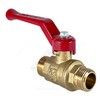 Кран шаровой латунь 11Б27фт1М Ду 20 Ру40 НР рычаг красный VALFEX VF.220.LR1.034.N/P59 — 2