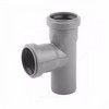 Тройник PP-H серый Дн 50х50х87гр б/нап в/к Политэк 205087 — 1