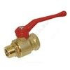 Кран шаровой латунь 11б27п5 Ду 25 Ру16 ВР/НР полнопроходной рычаг красный Цветлит ZW10110