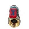 Кран-фильтр шаровой латунь никель 1014 Euro Ду 20 Ру30 ВР полнопроходной рычаг красный Aquasfera 1014-02 . — 4