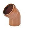 Отвод НПВХ коричневый Дн 110х45гр б/нап в/к Агригазполимер — 2