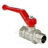 Кран шаровой латунь никель 11Б27фт1М Ду 50 Ру25 ВР/НР рычаг красный VALFEX VF.215.NR1.200.N/P59