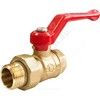 Кран шаровой латунь 11Б27фт1М OPTIMA Ду 15 Ру25 ВР/"американка" полнопроходной рычаг красный VALFEX VF.225.L0R1.012, миниатюра — 0