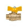 Кран шаровой латунь газ Эксперт Ду 25 Ру40 ВР/НР полнопроходной бабочка Dist 223Б, миниатюра — 2
