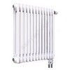 Радиатор трубчатый Bataria 2-1750 6 секций с т/клапаном с нижней подводкой ВР G 1/2" с кронштейнами RAL1Т104S9016 белый муар КЗТО — 4