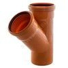 Тройник НПВХ коричневый Дн 160х110х87гр б/нап переходной в/к Хемкор 2491092