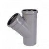 Тройник PP-H серая HT HTEA Дн 125х125х45гр б/нап в/к Ostendorf 116200, миниатюра — 0