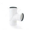 Тройник PP-H бесшумный белый Дн 110х110х87гр б/нап в/к max flow Rehau 11230051001, миниатюра — 2