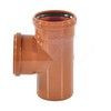 Тройник НПВХ коричневый Дн 125х110х87гр б/нап в/к KGEA Ostendorf 221410 — 2