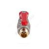 Кран шаровой латунь никель Эксперт Ду 25 Ру40 ВР/"американка" полнопроходной рычаг красный Dist Н143Р, миниатюра — 13