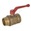 Кран шаровой латунь 11Б27фт1М Ду 20 Ру40 ВР/НР полнопроходной рычаг красный VALFEX VF.215.LR1.034 — 1