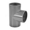 Тройник ПВХ Дн 110х90гр Ру16 серый напорный под клеевое соединение Aquaviva TEE1100 — 1