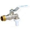 Кран шаровой водоразборный латунь никелированная со штуцером 1119 Standard Ду 15 Ру16 НР/штуц G1/2" рычаг Aquasfera 1119-01