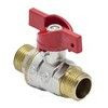 Кран шаровой латунь никель 1005 Euro Ду 20 Ру30 НР полнопроходной бабочка красная Aquasfera 1005-02 ., миниатюра — 8