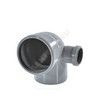 Отвод PP-H с выходом правый серый Дн 110х50х87гр б/нап в/к RTP (РосТурПласт) 36680, миниатюра — 0