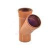 Тройник PP-B коричневый Дн 110х110х87гр б/нап в/к VALFEX 34110110, миниатюра — 3