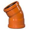 Отвод НПВХ двухраструбный коричневый Дн 110х30гр б/нап в/к KGBD Ostendorf 228075, миниатюра — 1