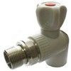 Кран шаровой PP-R серый Дн 25х3/4" НР угловой для радиатора VALFEX 10148025Г, миниатюра — 0