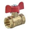 Кран шаровой латунь 11Б27фт1М OPTIMA Ду 20 Ру25 ВР полнопроходной бабочка красная VALFEX VF.217.L0B1.034 — 1