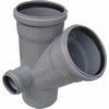 Крестовина PP-H 2-плоскостная левая серая Дн 110х110х50х45гр б/нап в/к RTP (РосТурПласт) 36537 — 1