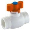 Кран шаровой PP-R белый Дн 32 внутренняя пайка бабочка MINI VALFEX А9017-М