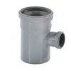 Тройник PP-H переходной серый Дн 50х40х45гр б/нап в/к VALFEX 22050040 — 3
