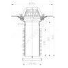 Воронка кровельная HL69 с вертикальным выпуском PP Дн 160 с листвоуловителем, обжимным фланцем HL HL69/5, миниатюра — 1