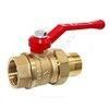 Кран шаровой латунь Стандарт 222 аналог 11б27п1 Ду 25 Ру40 ВР/"американка" полнопроходной рычаг красный ГАЛЛОП 107158
