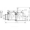 Клапан обратный канализационный коричневый Дн 110 б/нап 2камер с фиксатором,2люк HL 710.2, миниатюра — 1
