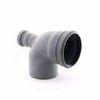 Отвод PP-H с выходом фронтально-тыльный серый Дн 110х50х87гр б/нап в/к RTP (РосТурПласт) 36650, миниатюра — 5