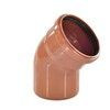 Отвод НПВХ коричневый Дн 250х45гр б/нап в/к KGB Ostendorf 224220 — 3