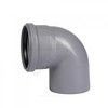 Отвод PP-H серый HT HTB Дн 125х87гр б/нап в/к Ostendorf 116140 — 2