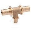 Тройник для PE-X труб аксиальный бронза Дн 32х25х32 переходной RAUTITAN PLATINUM RX Rehau 14564621001 — 1
