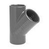 Тройник ПВХ Дн 160х45гр Ру16 серый напорный под клеевое соединение Aquaviva YEE1600, миниатюра — 0