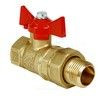 Кран шаровой латунь 11Б27фт1М Ду 20 Ру40 ВР/"американка" бабочка красная VALFEX VF.227.LB1.034.N/P59, миниатюра — 1