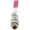Кран шаровой латунь никель 1006 Euro Ду 32 Ру20 ВР/"американка" полнопроходной рычаг красный Aquasfera 1006-04 ., миниатюра — 2
