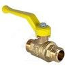 Кран шаровой латунь газ 11Б27фтМ Ду 15 Ру40 НР рычаг желтый VALFEX VF.270.LR3.012.N/P59