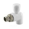 Кран шаровой PP-R белый Дн 25х3/4" НР угловой для радиатора RTP (РосТурПласт) 27860 — 1