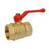 Кран шаровой латунь Стандарт 220 аналог 11б27п1 Ду 32 Ру16 ВР рычаг красный ГАЛЛОП 103172 — 1