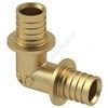 Угольник для PE-X/PE-RT труб аксиальный латунь Дн 16х90гр RTP (РосТурПласт) 28319