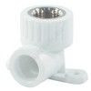 Угольник PP-R комбинированный белый Дн 20х3/4" ВР с креплением RTP (РосТурПласт) 15104 — 1