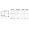 Муфта PP-R переходная белая Дн 40х25 внутр/наруж пайка PRO VALFEX 10004025-PRO, миниатюра — 1
